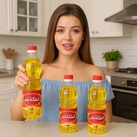 زيت طعام الملكة بلس 1 لتر (وزن ٩٠٠ جرام )